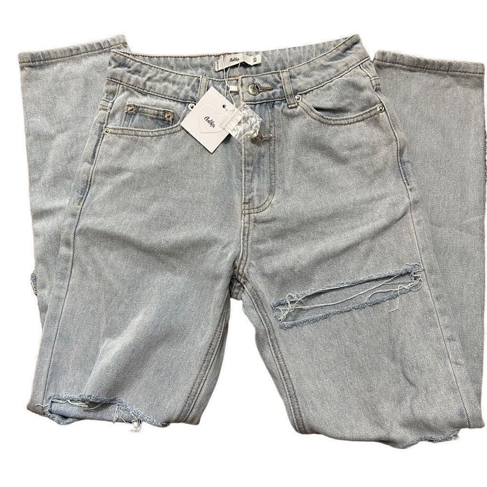 nwt adika distressed jeans size xs